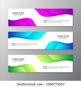 Abstract Liquid Banner Template, gradient color, modern layout web header, footer, advertising vector
