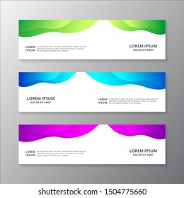 Abstract Liquid Banner Template, gradient color, modern layout web header, footer, advertising vector
