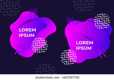Abstract liquid banners, modern element design, new styles