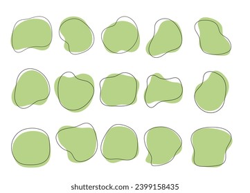 Abstract liquid basic shapes vector illustration