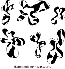 abstract liquid black and blot