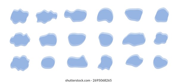 colección líquida Abstractas en forma de gota. Conjunto de Elementos de diseño orgánicos. Diseño plano.
