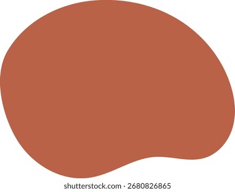 Abstractas forma de mancha líquida en un rico color terracota.