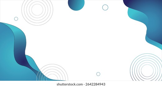 Abstract liquid blue gradient background