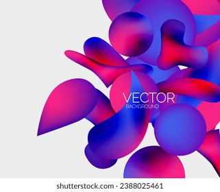 Abstract liquid bubble background. Liquid gradients