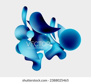 Abstract liquid bubble background. Liquid gradients