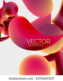 Abstract liquid bubble background. Liquid gradients