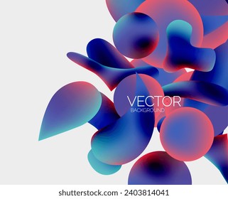 Abstract liquid bubble background. Liquid gradients