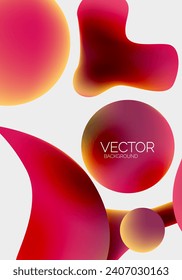 Abstract liquid bubble background. Liquid gradients