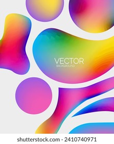 Abstract liquid bubble background. Liquid gradients