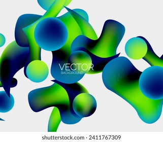 Abstract liquid bubble background. Liquid gradients