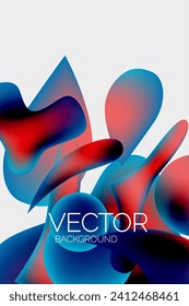 Abstract liquid bubble background. Liquid gradients