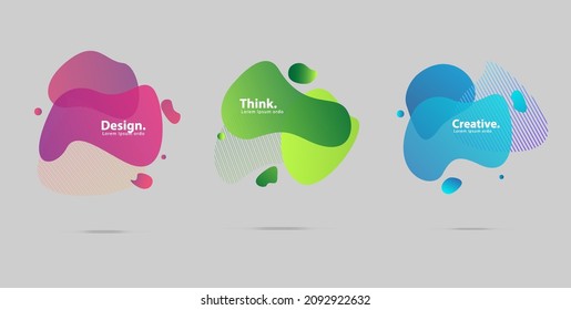 Abstract liquid bubble text banner background