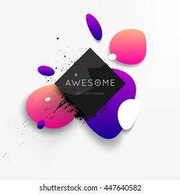 Resumen de las formas de burbujas líquidas para fondo. Ilustración vectorial. Patrón de círculos para presentaciones empresariales, cubierta de aplicaciones o diseño de sitios Web.