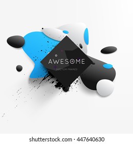 Abstract Liquid Bubbles Shapes for Background. Vector Illustration. Circles Pattern for Business Presentations, Application Cover or Web Site Design.