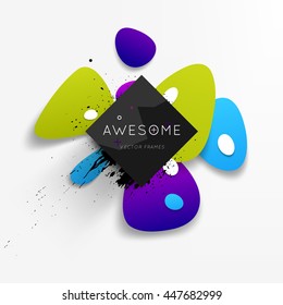 Abstract Liquid Bubbles Shapes for Background. Vector Illustration. Circles Pattern for Business Presentations, Application Cover or Web Site Design.