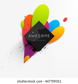 Abstract Liquid Bubbles Shapes for Background. Vector Illustration. Circles Pattern for Business Presentations, Application Cover or Web Site Design.