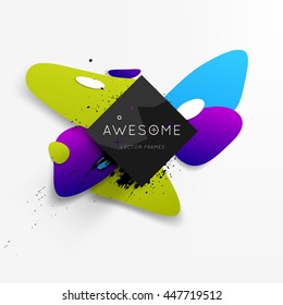 Abstract Liquid Bubbles Shapes for Background. Vector Illustration. Circles Pattern for Business Presentations, Application Cover or Web Site Design.