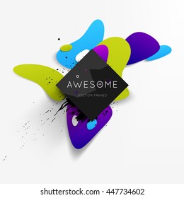 Abstract Liquid Bubbles Shapes for Background. Vector Illustration. 