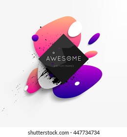 Abstract Liquid Bubbles Shapes for Background. Vector Illustration. 