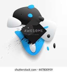 Abstract Liquid Bubbles Shapes for Background. Vector Illustration. Circles Pattern for Business Presentations, Application Cover or Web Site Design.
