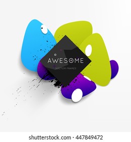 Abstract Liquid Bubbles Shapes for Background. Vector Illustration. Circles Pattern for Business Presentations, Application Cover or Web Site Design.