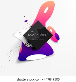 Abstract Liquid Bubbles Shapes for Background. Vector Illustration. Circles Pattern for Business Presentations, Application Cover or Web Site Design.