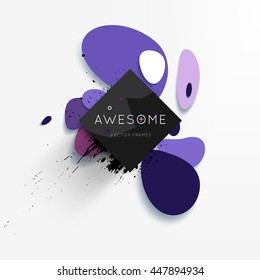 Abstract Liquid Bubbles Shapes for Background. Vector Illustration. Circles Pattern for Business Presentations, Application Cover or Web Site Design.