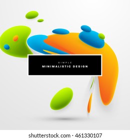 Abstract Liquid Bubbles Shapes for Background. Vector Illustration. Circles Pattern for Business Presentations, Application Cover or Web Site Design.