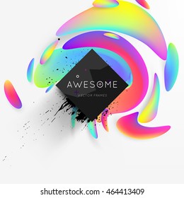 Abstract Liquid Bubbles Shapes for Background. Vector Illustration. Circles Pattern for Business Presentations, Application Cover or Web Site Design.