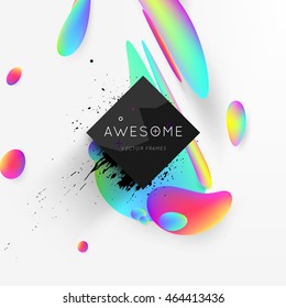 Abstract Liquid Bubbles Shapes for Background. Vector Illustration. Circles Pattern for Business Presentations, Application Cover or Web Site Design.