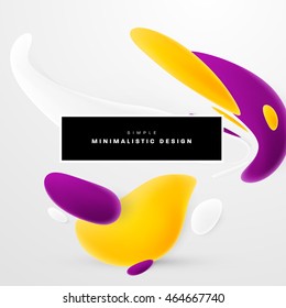 Abstract Liquid Bubbles Shapes for Background. Vector Illustration. Circles Pattern for Business Presentations, Application Cover or Web Site Design.