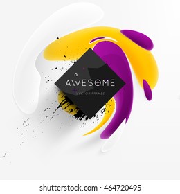 Abstract Liquid Bubbles Shapes for Background. Vector Illustration. Circles Pattern for Business Presentations, Application Cover or Web Site Design.