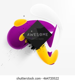 Abstract Liquid Bubbles Shapes for Background. Vector Illustration. Circles Pattern for Business Presentations, Application Cover or Web Site Design.