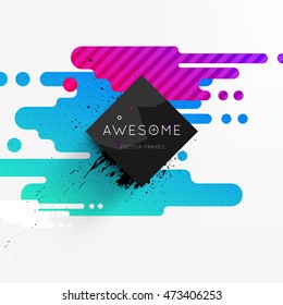 Abstract Liquid Bubbles Shapes for Background. Vector Illustration. Circles Pattern for Business Presentations, Application Cover or Web Site Design.