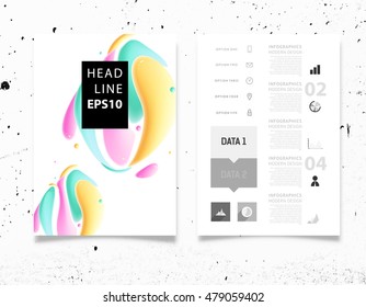 Abstract Liquid Bubbles Shapes for Background. Vector Illustration. Circles Pattern for Business Presentations, Application Cover or Web Site Design.