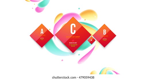 Abstract Liquid Bubbles Shapes for Background. Vector Illustration. Circles Pattern for Business Presentations, Application Cover or Web Site Design.
