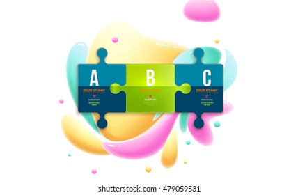 Abstrakte flüssige Blasen Formen für Hintergrund. Vektorgrafik. Circles Muster für Geschäftspräsentationen, Anwendungsabdeckung oder Webseitendesign.