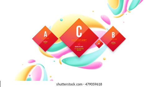 Abstract Liquid Bubbles Shapes for Background. Vector Illustration. Circles Pattern for Business Presentations, Application Cover or Web Site Design.