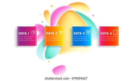 Abstract Liquid Bubbles Shapes for Background. Vector Illustration. Circles Pattern for Business Presentations, Application Cover or Web Site Design.