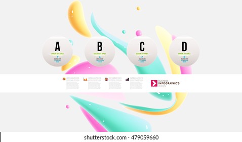 Formas de bolhas líquidas abstratas para fundo. Ilustração de vetor. Padrão de Círculos para Apresentações de Negócios, Capa de Aplicativo ou Design de Site.