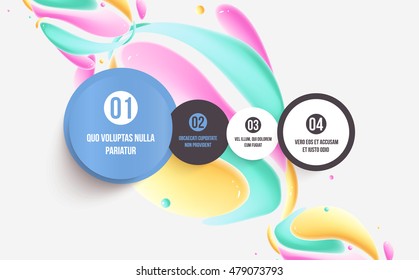 Abstract Liquid Bubbles Shapes for Background. Vector Illustration. Circles Pattern for Business Presentations, Application Cover or Web Site Design.
