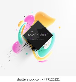 Resumen de las formas de burbujas líquidas para fondo. Ilustración vectorial. Patrón de círculos para presentaciones empresariales, cubierta de aplicaciones o diseño de sitios Web.