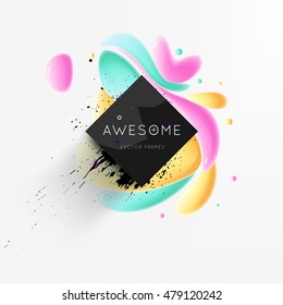 Abstract Liquid Bubbles Shapes for Background. Vector Illustration. Circles Pattern for Business Presentations, Application Cover or Web Site Design.