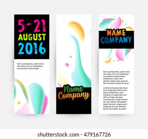 Abstract Liquid Bubbles Shapes for Background. Vector Illustration. Circles Pattern for Business Presentations, Application Cover or Web Site Design.