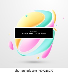 Abstract Liquid Bubbles Shapes for Background. Vector Illustration. Circles Pattern for Business Presentations, Application Cover or Web Site Design.