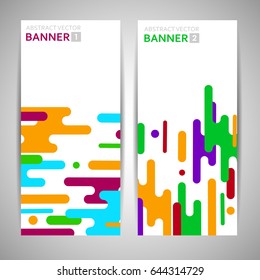 Abstract liquid bubbles shapes on banner