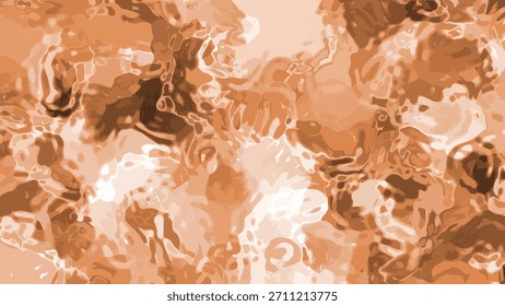 Fondo caramelizado líquido Abstractas con superficies ondulantes y reflejos brillantes, abstractos de agua plástica, stock Libre de regalías.