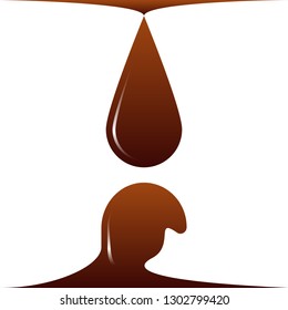 Abstract liquid chocolate Background