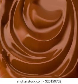 Abstract liquid chocolate background, brown abstract satin, mesh vector illustration